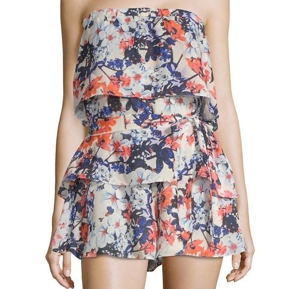 💥Host Pick💥Parker  Floral Strapless Romper - Picture 1 of 8